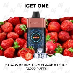 iget one 12000 puffs strawberry pomegranate ice
