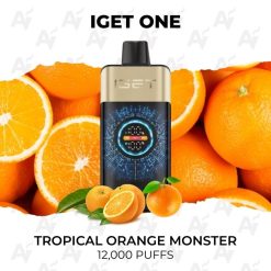 iget one 12000 puffs tropical orange monster