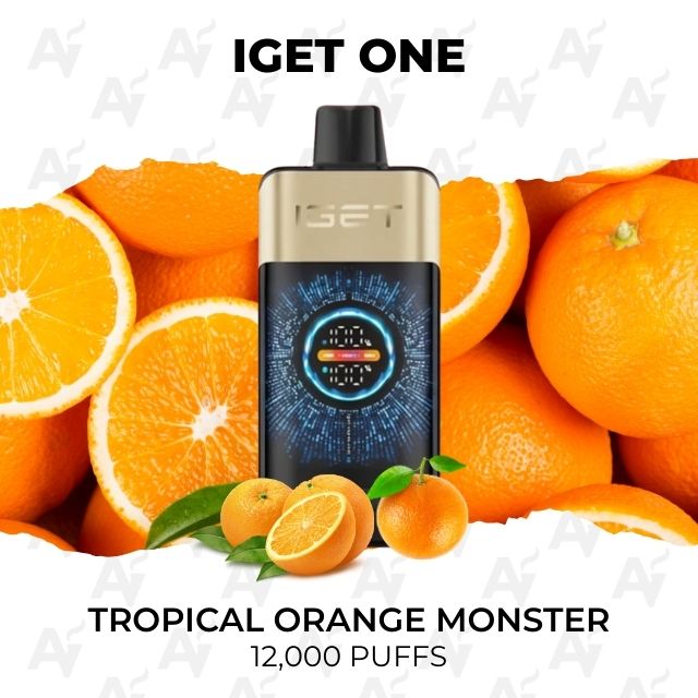 iget one 12000 puffs tropical orange monster