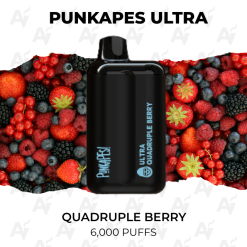 punkapes ultra 6000 puffs quadruple berry