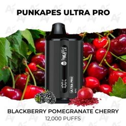 Punkapes ultra pro 12000 puffs blackbery pomegranate cherry
