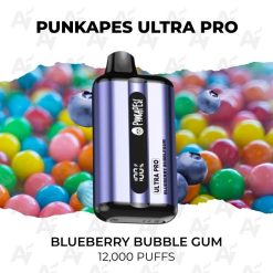 Punkapes ultra pro 12000 puffs blueberry raspbery bubble gum
