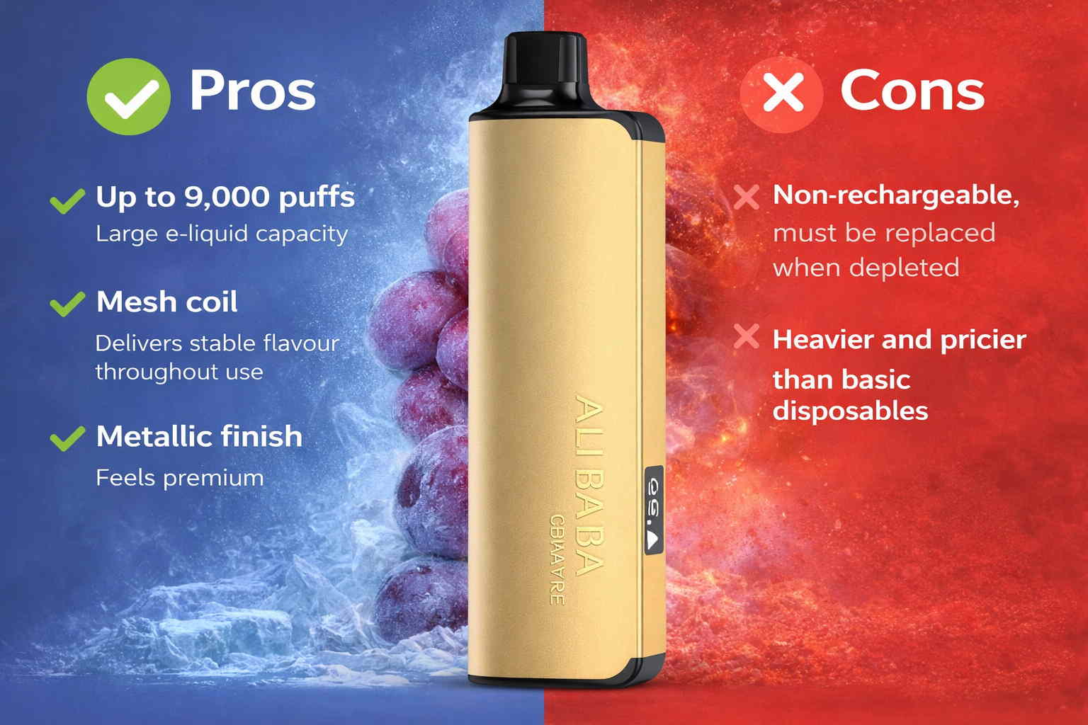 ALIBARBAR Ingot 9000 Puffs