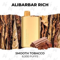 Alibarbar rich 8000 puffs smooth tobacco