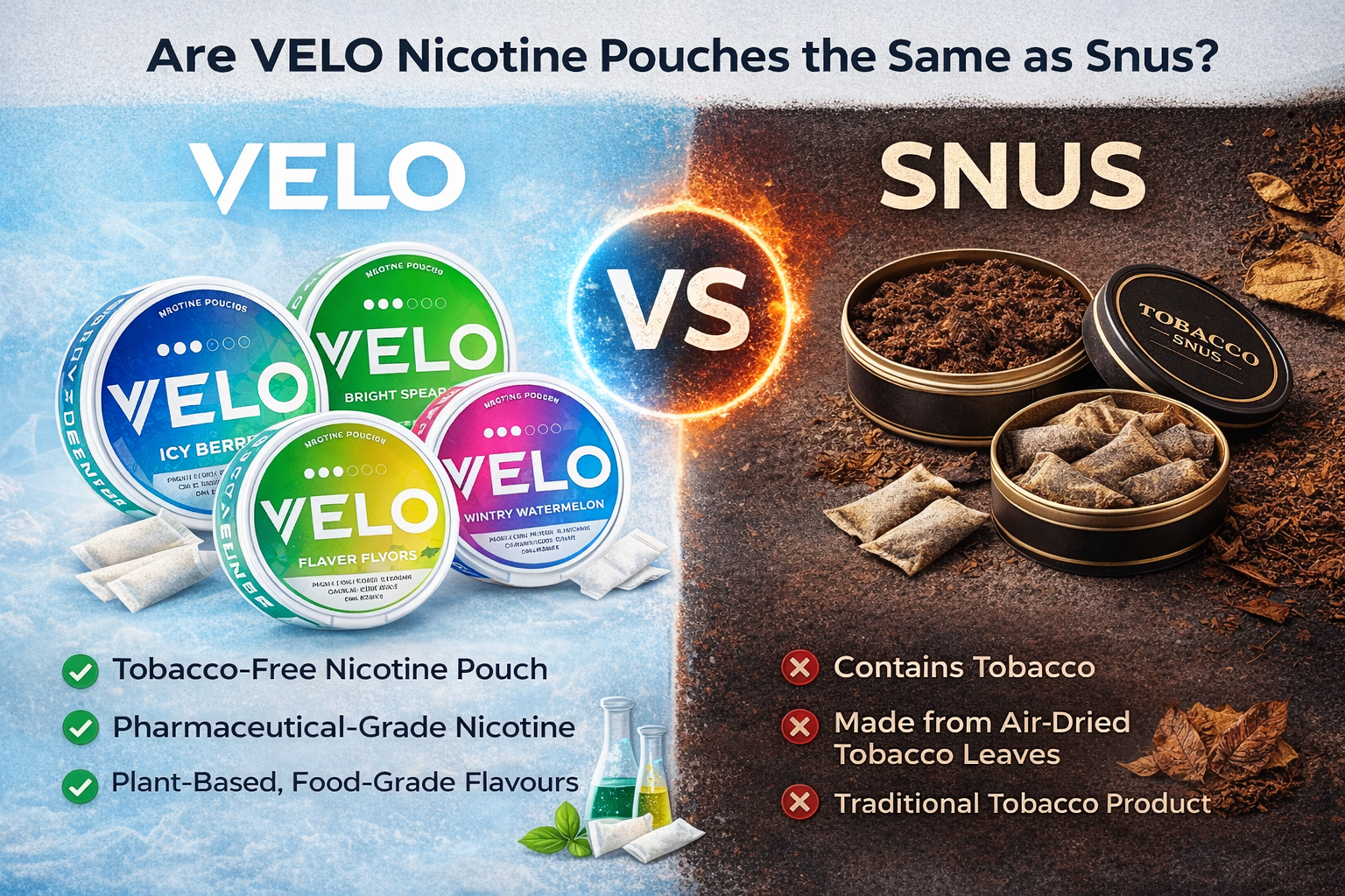Are velo nicotine the same as snus