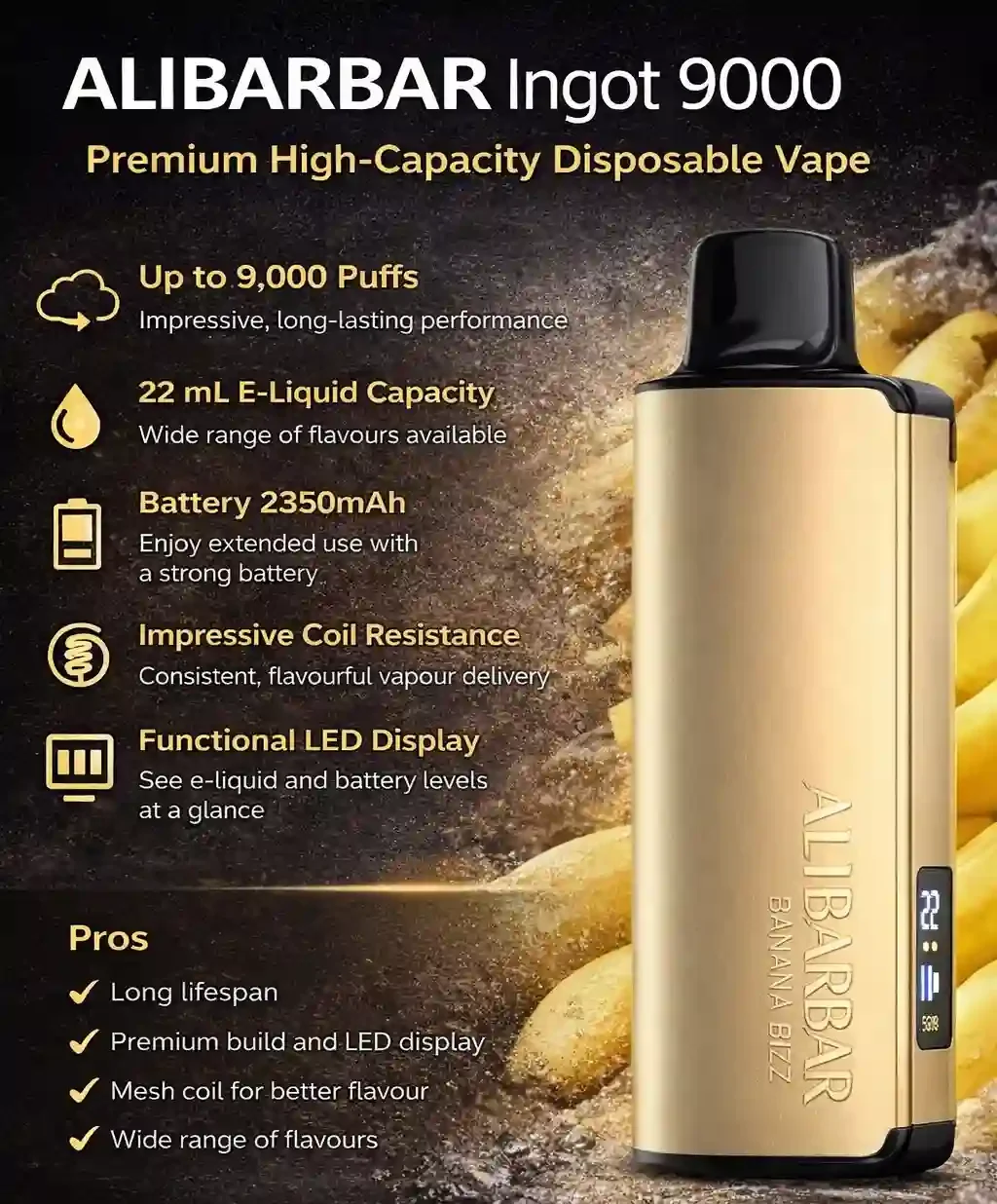 Overview Of Alibarbar Ingot 9000 Puffs