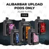 5pcs alibarbar upload pods only 25000 puffs