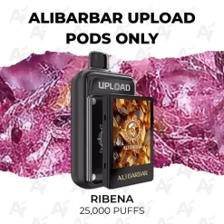 Alibarbar upload pods only 25000 puffs ribena