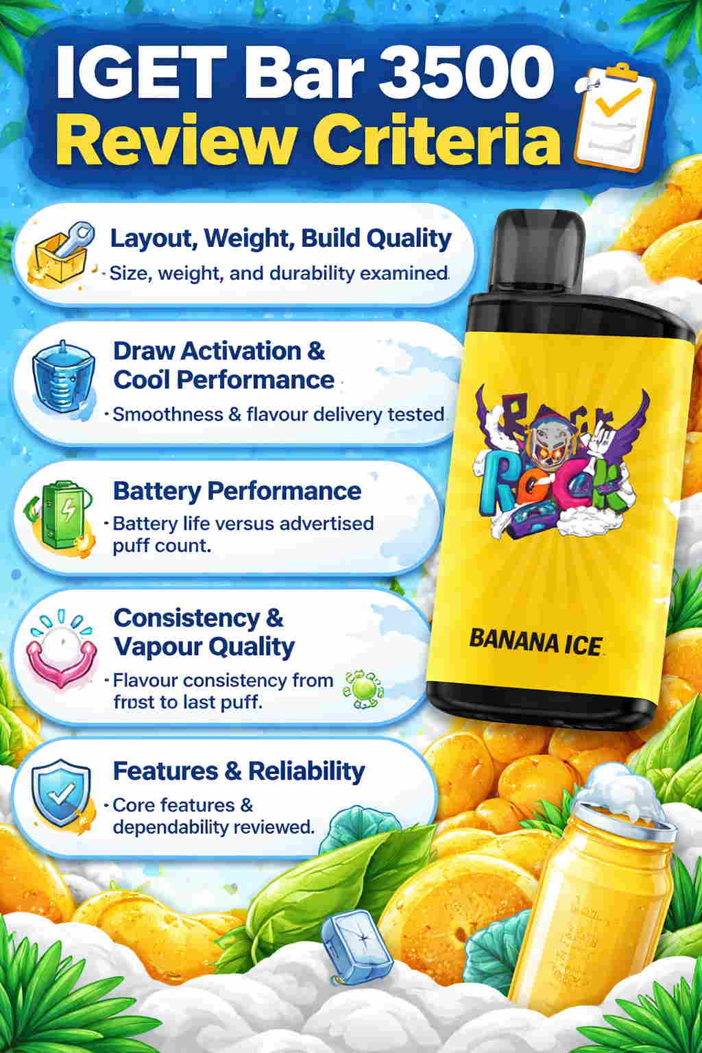 The Review Methodology And Criteria IGET Bar 3500 Puffs