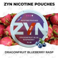 Zyn nicotine pouches dragonfruit blueberry rasp