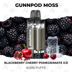 Gunnpod moss 8000 blackberry cherry pomegranate ice